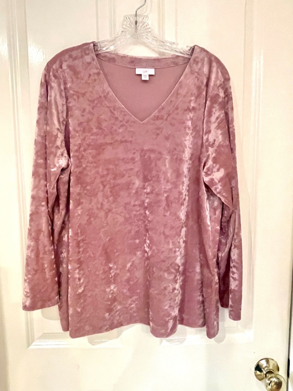 J. Jill Pink Velvet Top